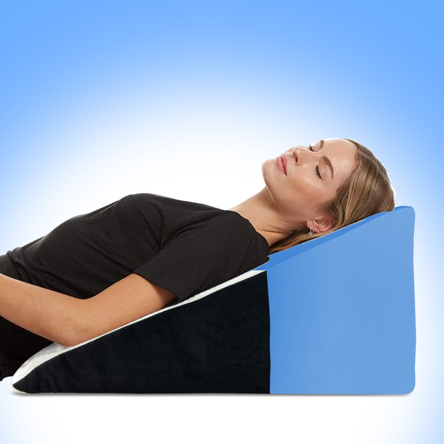 Orthopedic Memory Foam Back Support Wedge Pillow for Back Pain