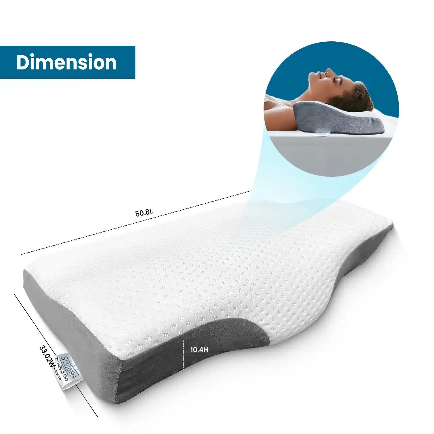 Orthopedic Memory Foam Cervical Pillow with Cooling Gel