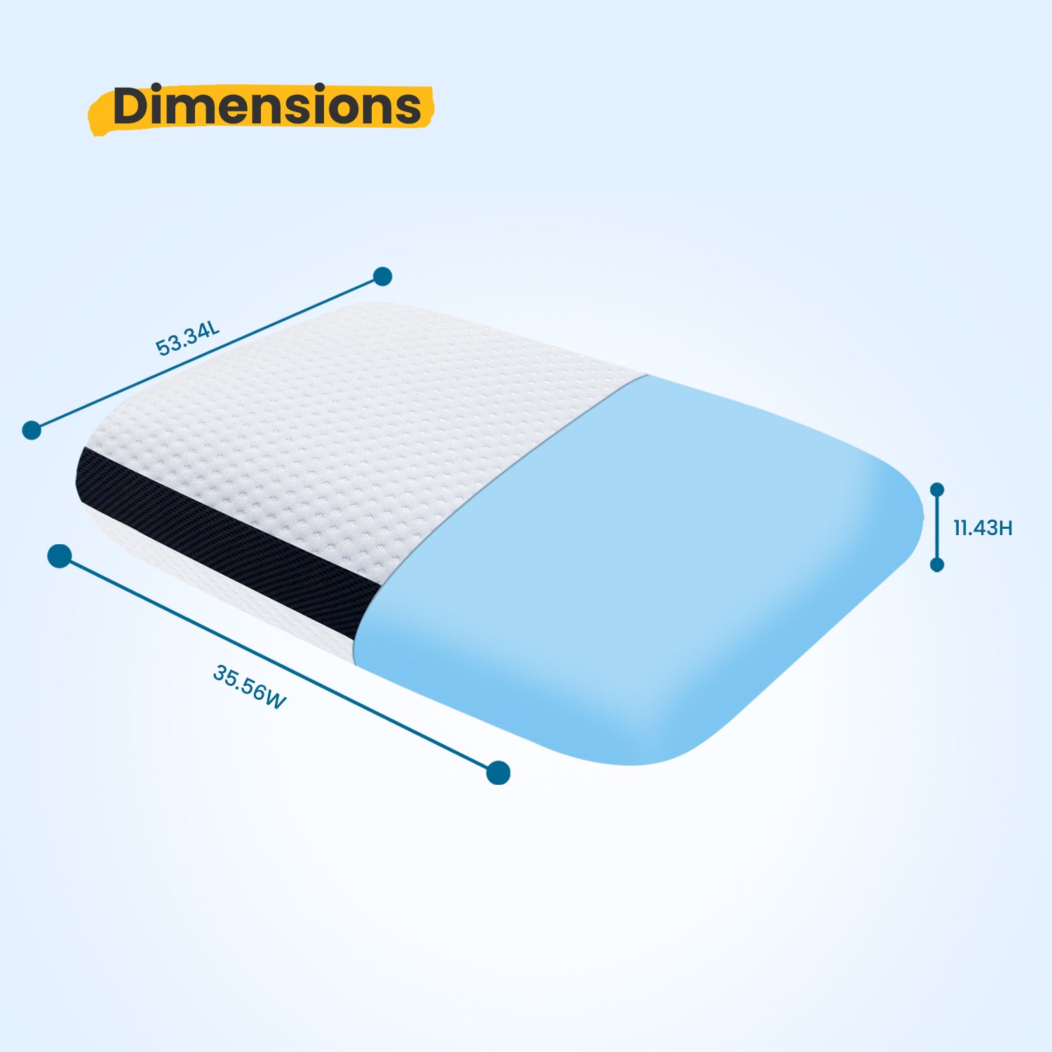 Small Memory Foam Pillow with Cooling Gel