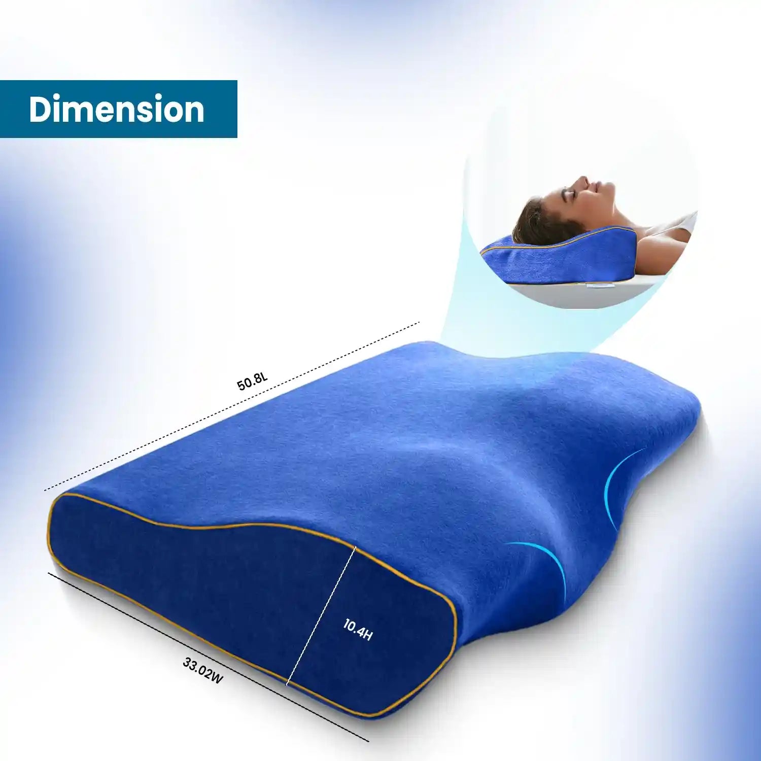 Orthopedic Memory Foam Cervical Pillow with Cooling Gel