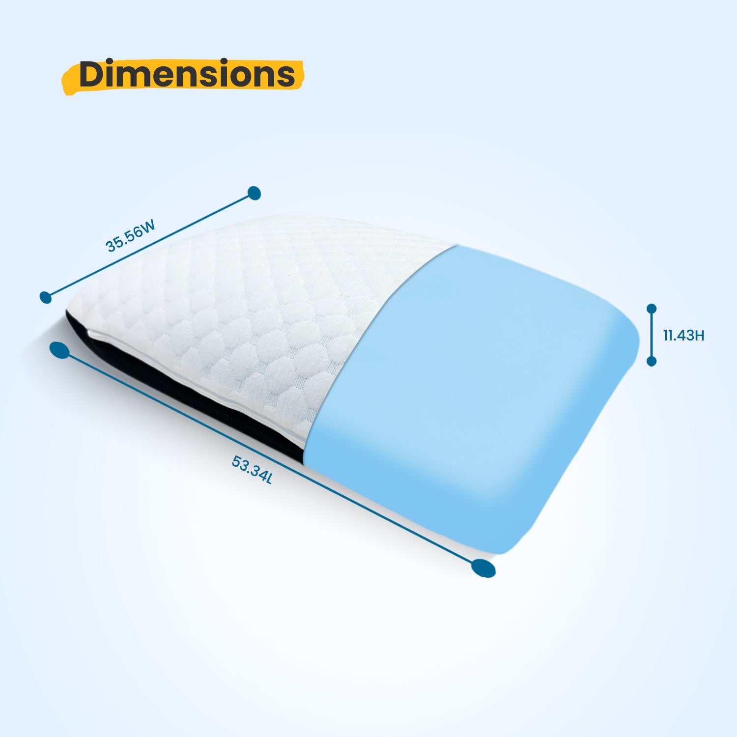 Small Standard Cooling Gel Memory Foam Pillow