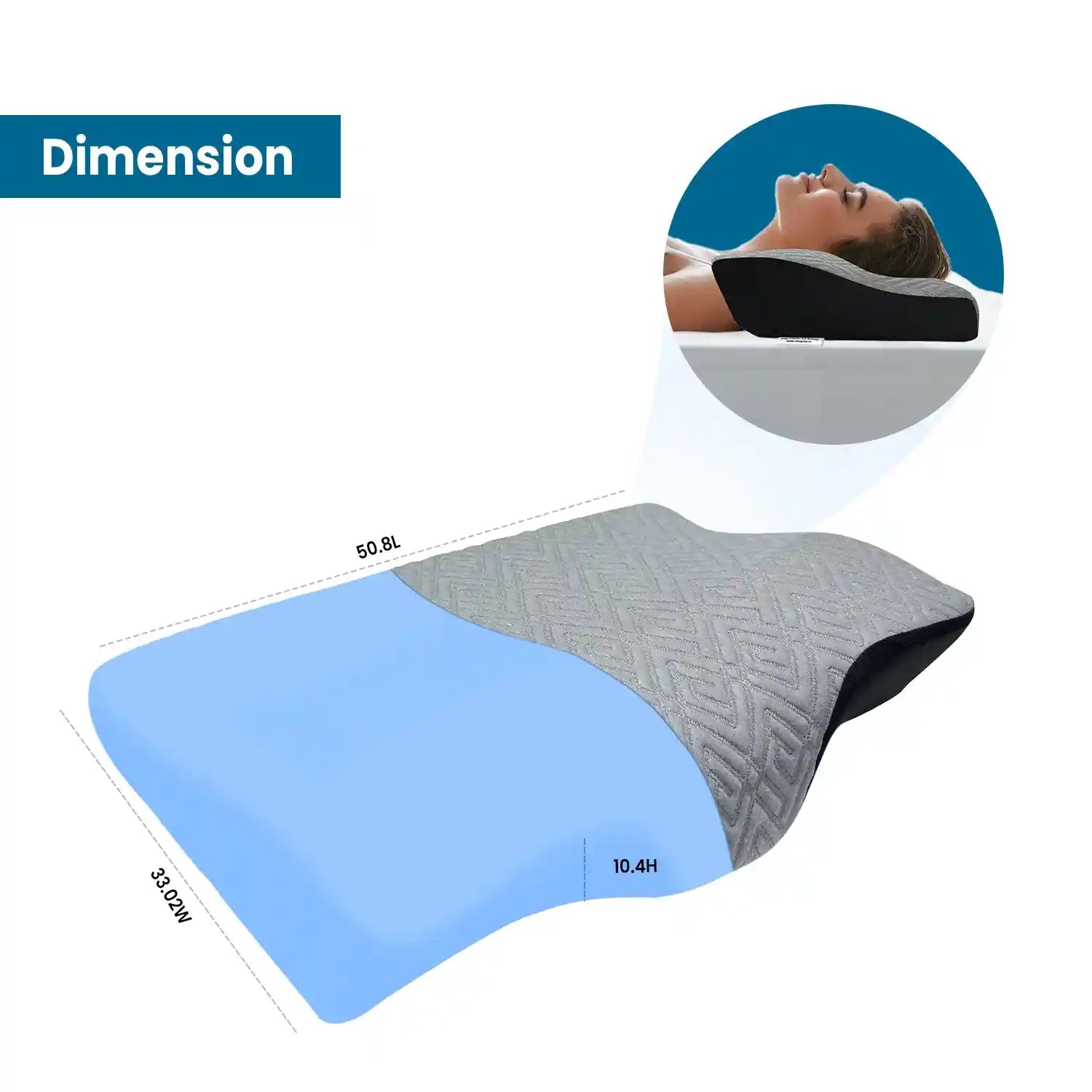 Orthopedic Memory Foam Cervical Pillow with Cooling Gel