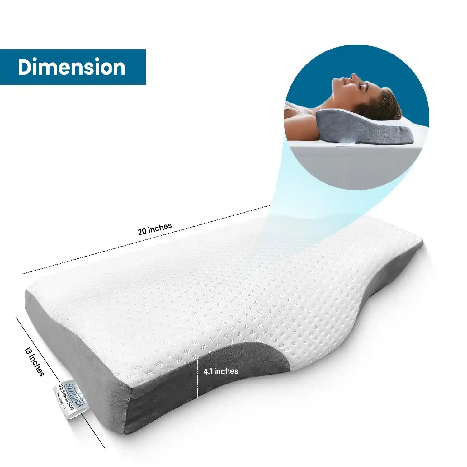 Orthopedic Memory Foam Cervical Butterfly Pillow for Neck & Shoulder Pain