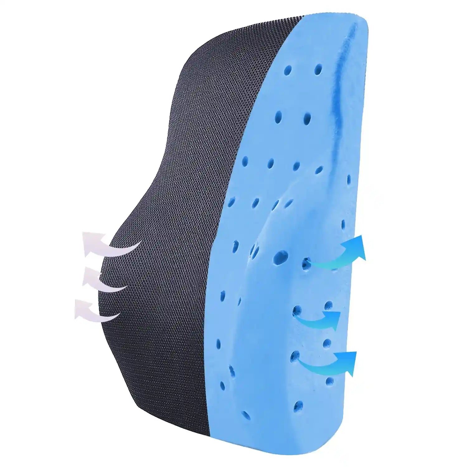 Lumbar Support Pillow With Ventilated Cooling Gel-Back Cushion