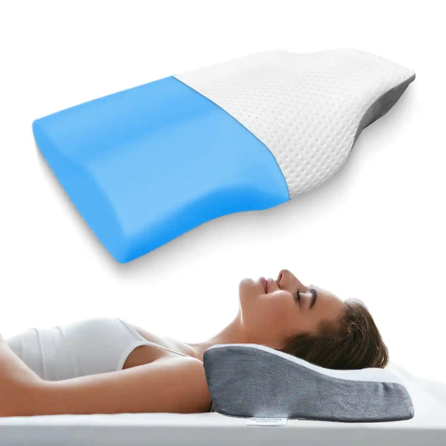 Orthopedic Memory Foam Cervical Pillow with Cooling Gel