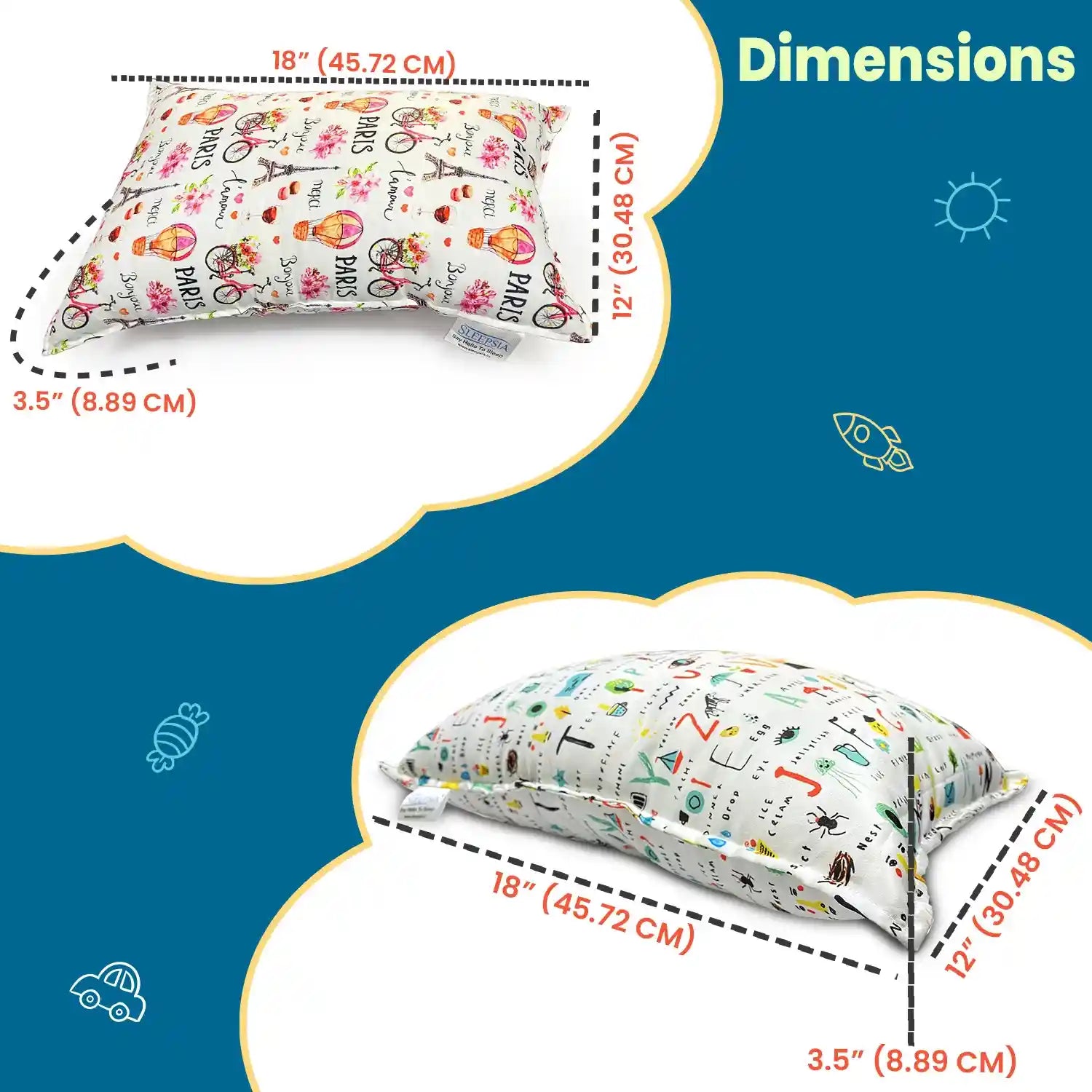 Microfiber Baby Pillow (Combo)