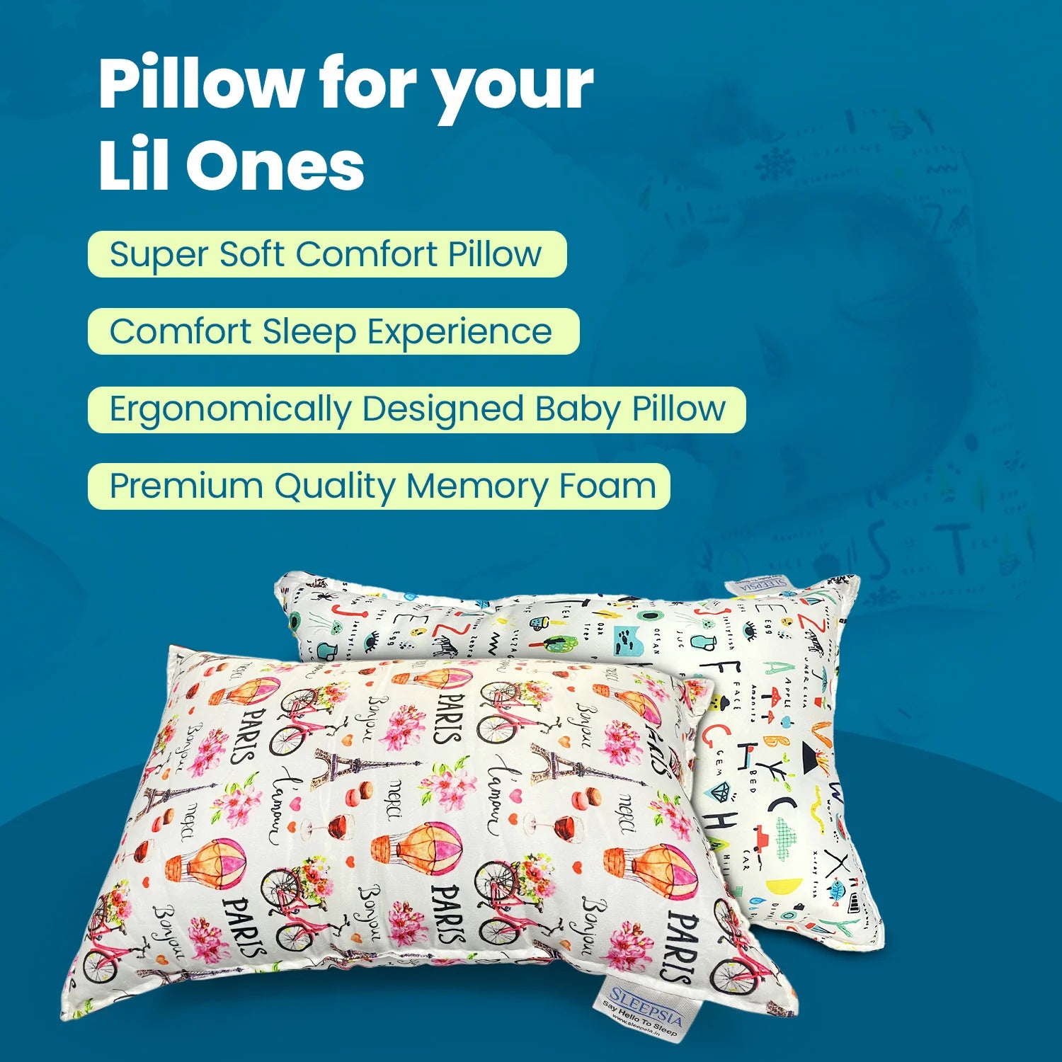 Microfiber Baby Pillow (Combo)