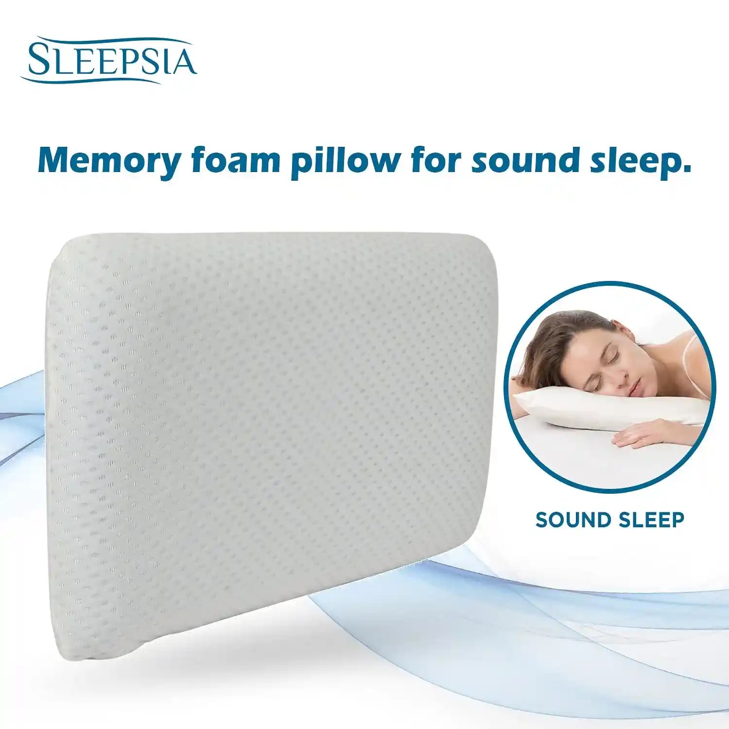 Memory Foam Pillow for Sleeping, Rectangular Orthopedic Bed Pillow for Neck & Shoulder Pain Relief