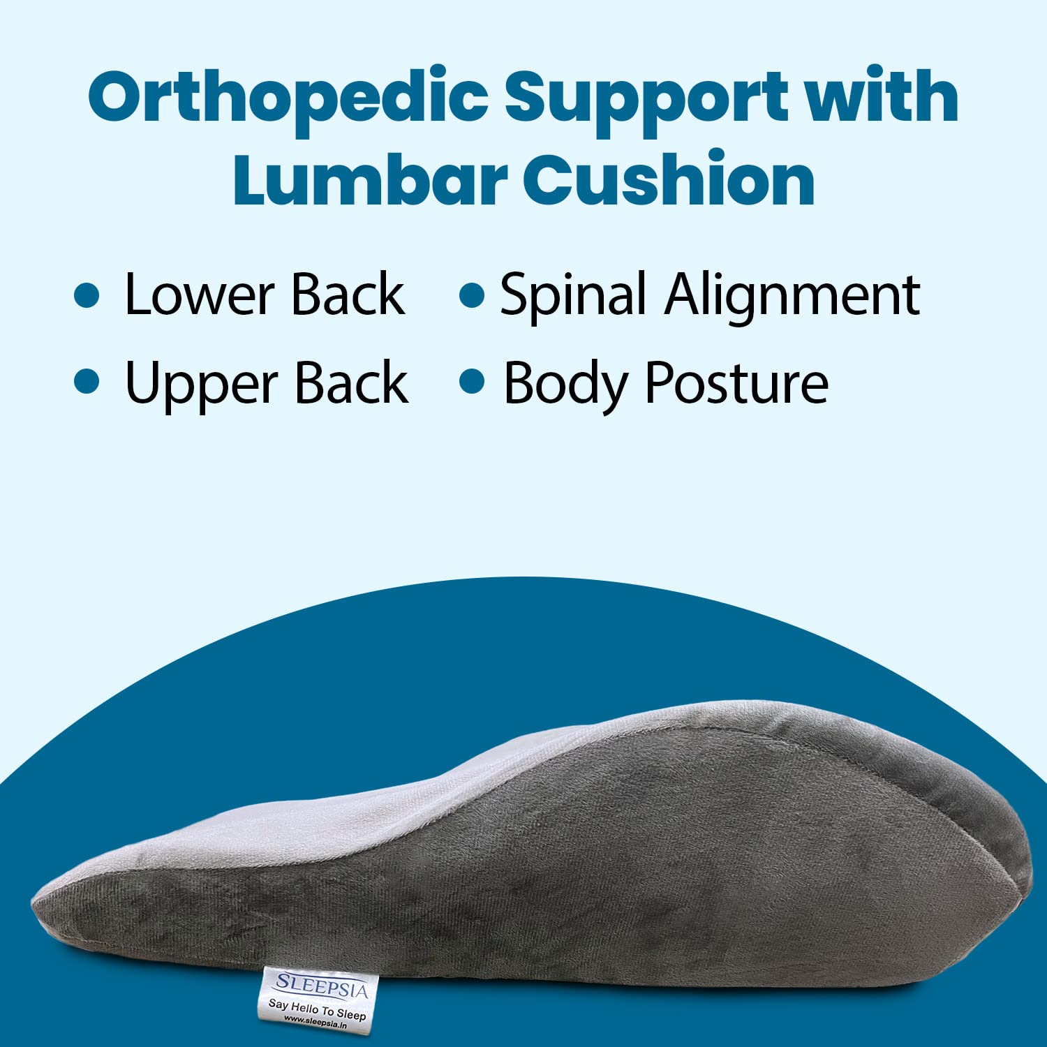 Lumbar Support Pillow with Cooling Gel