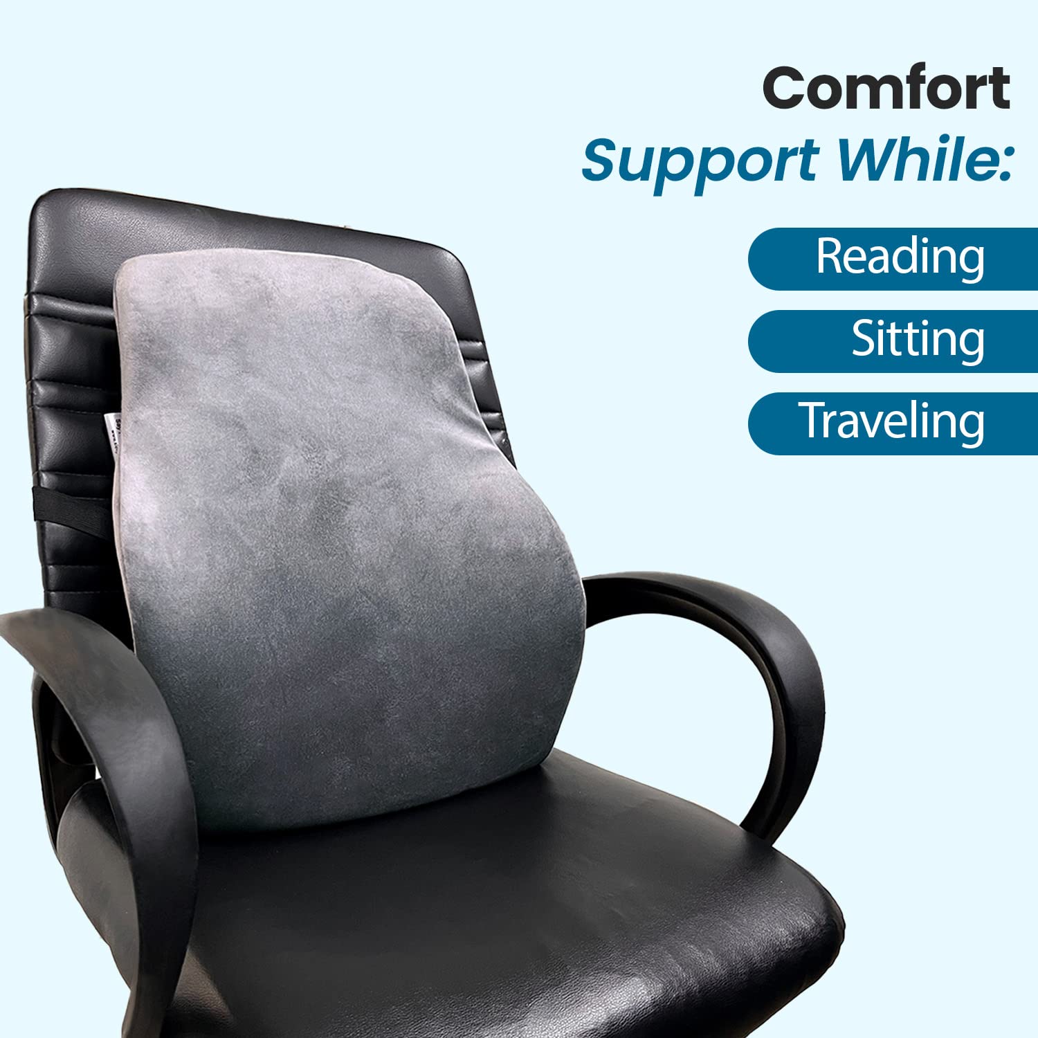 Lumbar Support Pillow With Ventilated Cooling Gel-Back Cushion