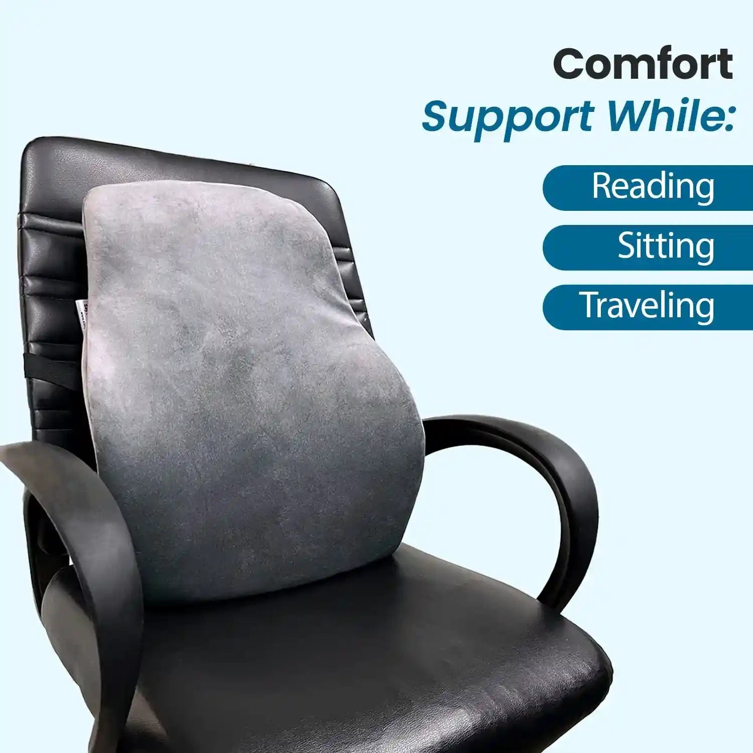 Lumbar Support Pillow with Cooling Gel