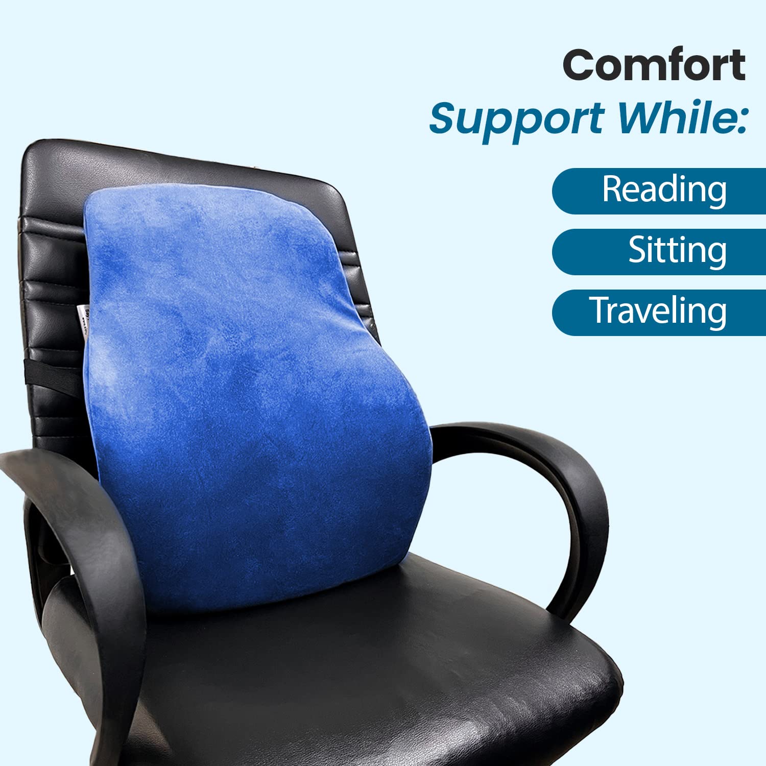 Lumbar Support Pillow With Ventilated Cooling Gel-Back Cushion