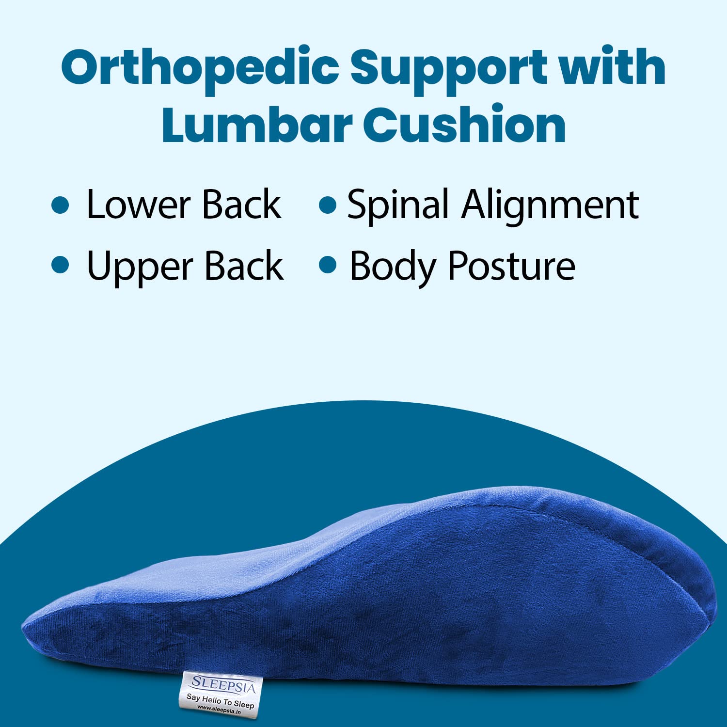 Lumbar Support Pillow With Ventilated Cooling Gel-Back Cushion