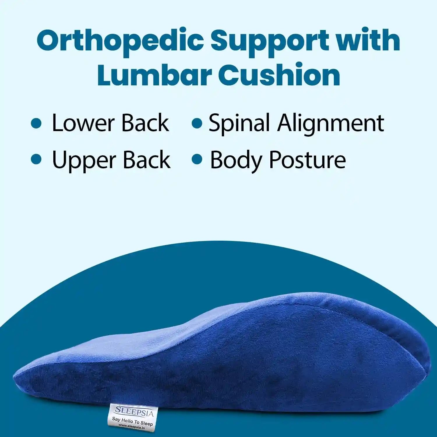 Lumbar Support Pillow with Cooling Gel