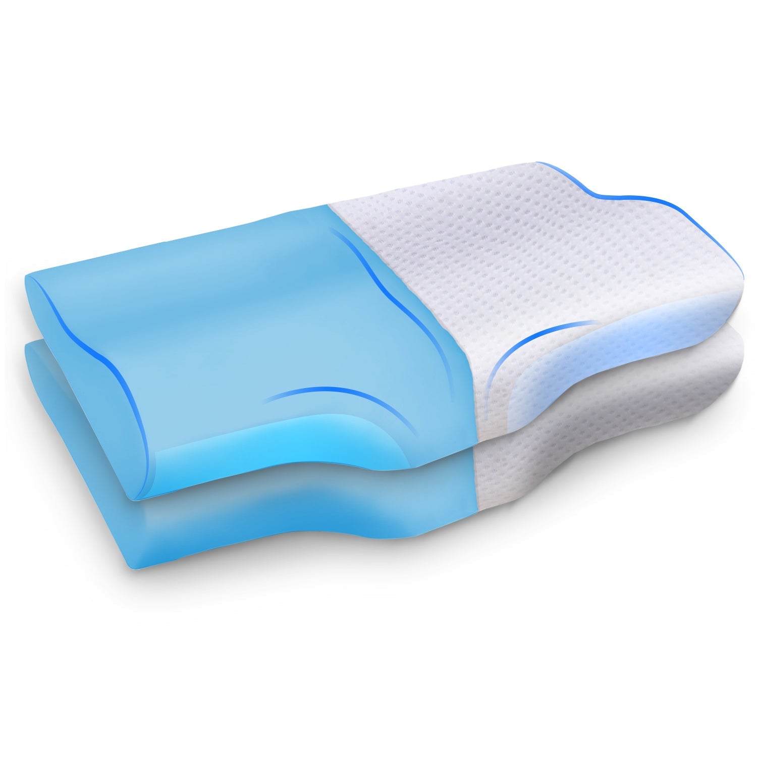 Orthopedic Memory Foam Cervical Pillow with Cooling Gel