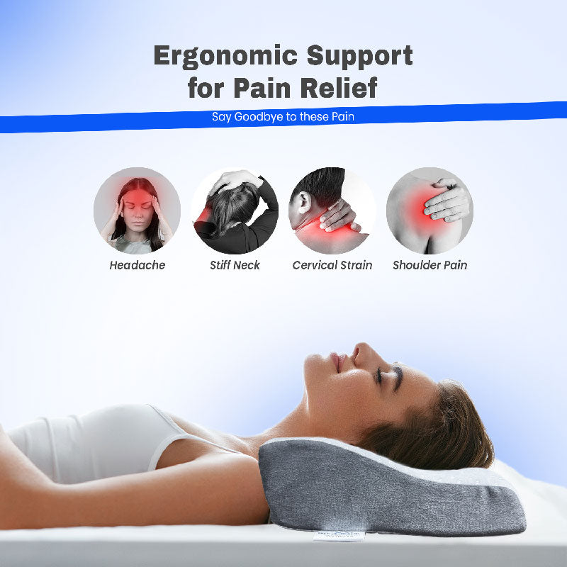 Orthopedic Memory Foam Cervical Pillow with Cooling Gel