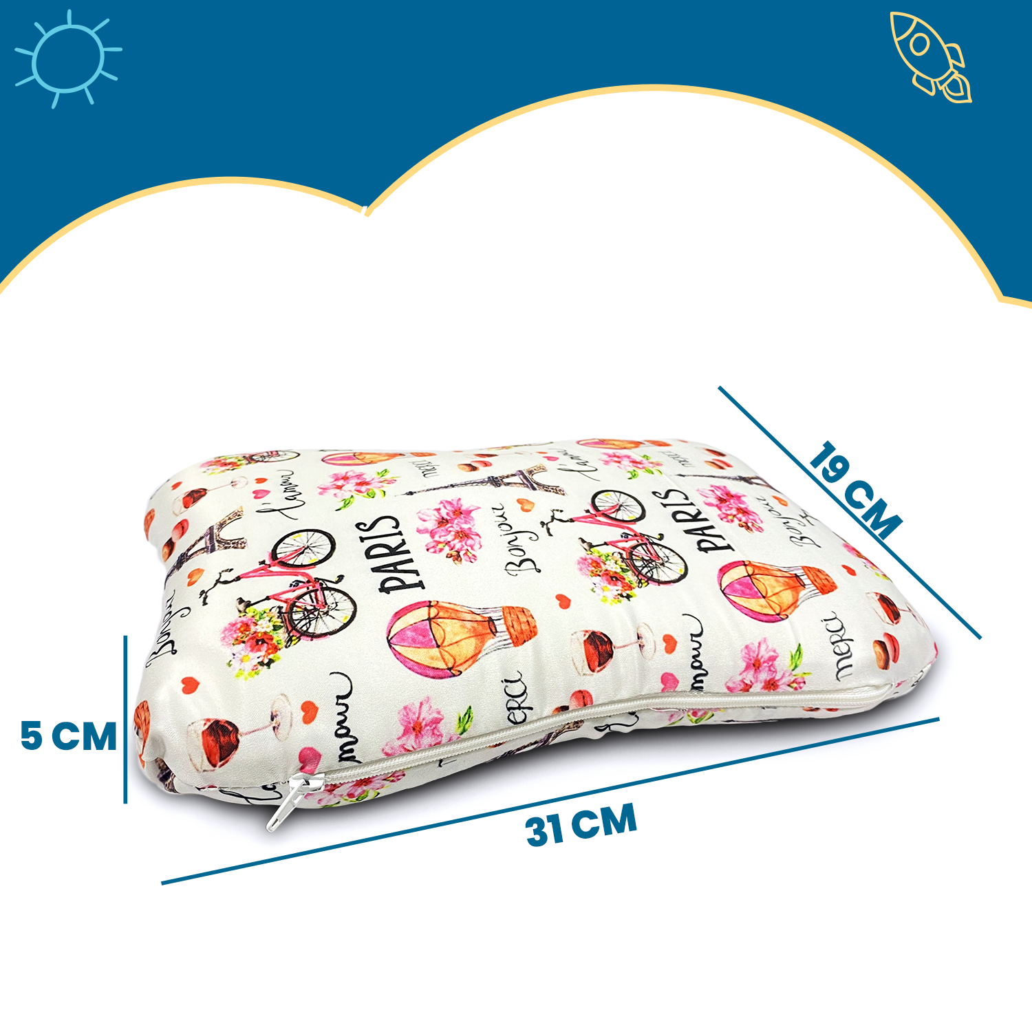 Butterfly Baby Pillow with Memory Foam