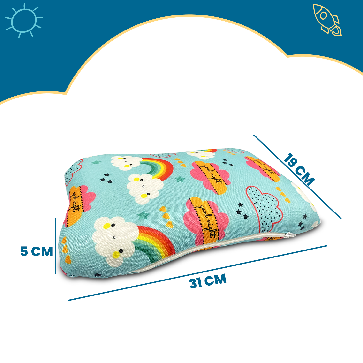 Butterfly Baby Pillow with Memory Foam