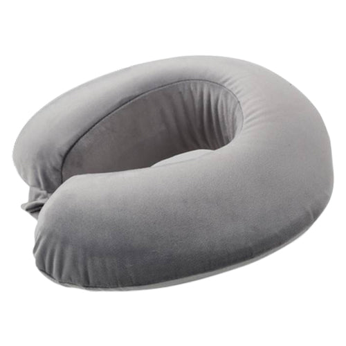 Super-Soft Memory Foam Travel Neck Pillow - Velvet Fabric