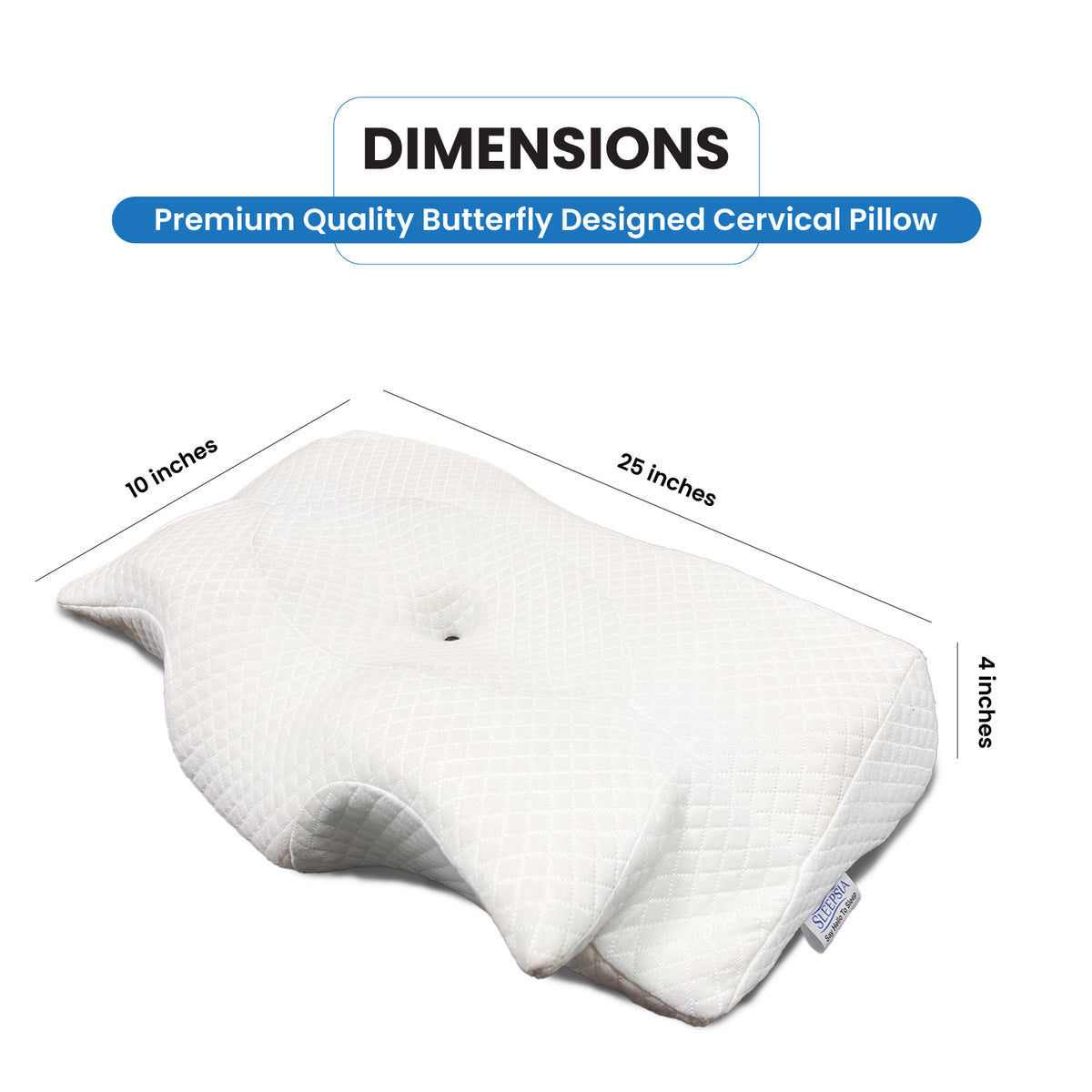 Sleepsia Cervical Butterfly Pillow | Butterfly Pillow for Neck Pain ...