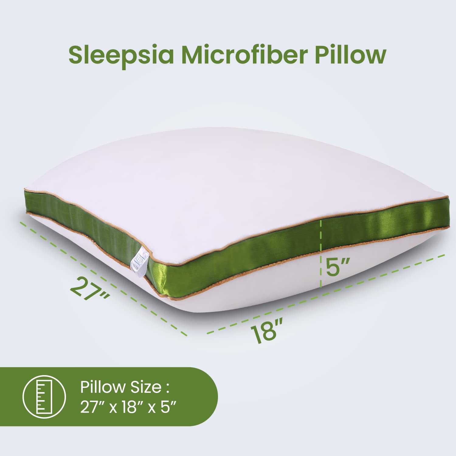 Super-Soft & Fluffy Microfiber Sleeping Pillow with Strip (Hotel Pillow)